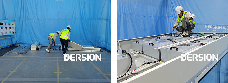 出口加拿大組裝式潔凈室廠內(nèi)預裝現(xiàn)場